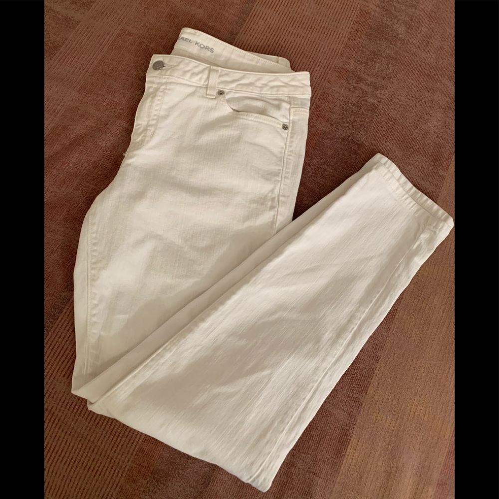 Michael Kors White Straight Leg Jeans sz 10